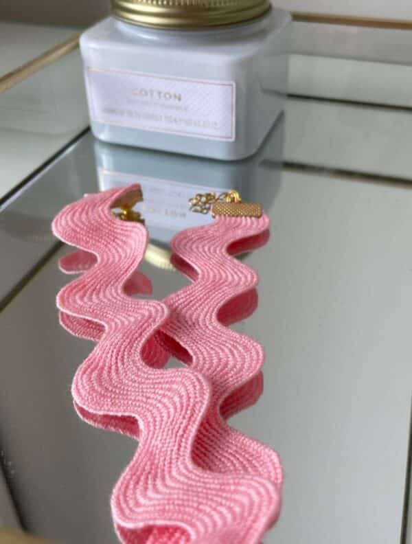 Choker de tela Pink Snake