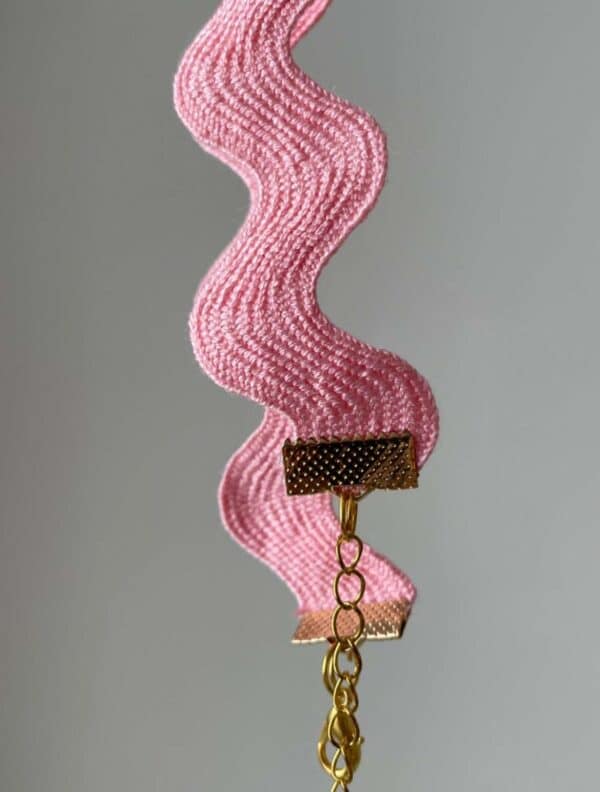 Choker de tela Pink Snake