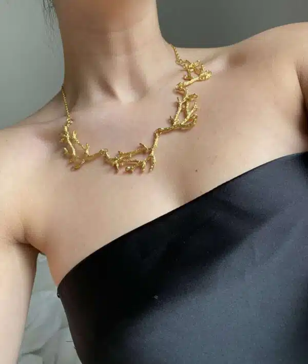 Collar dorado de acero inoxidable Nature de concdecool